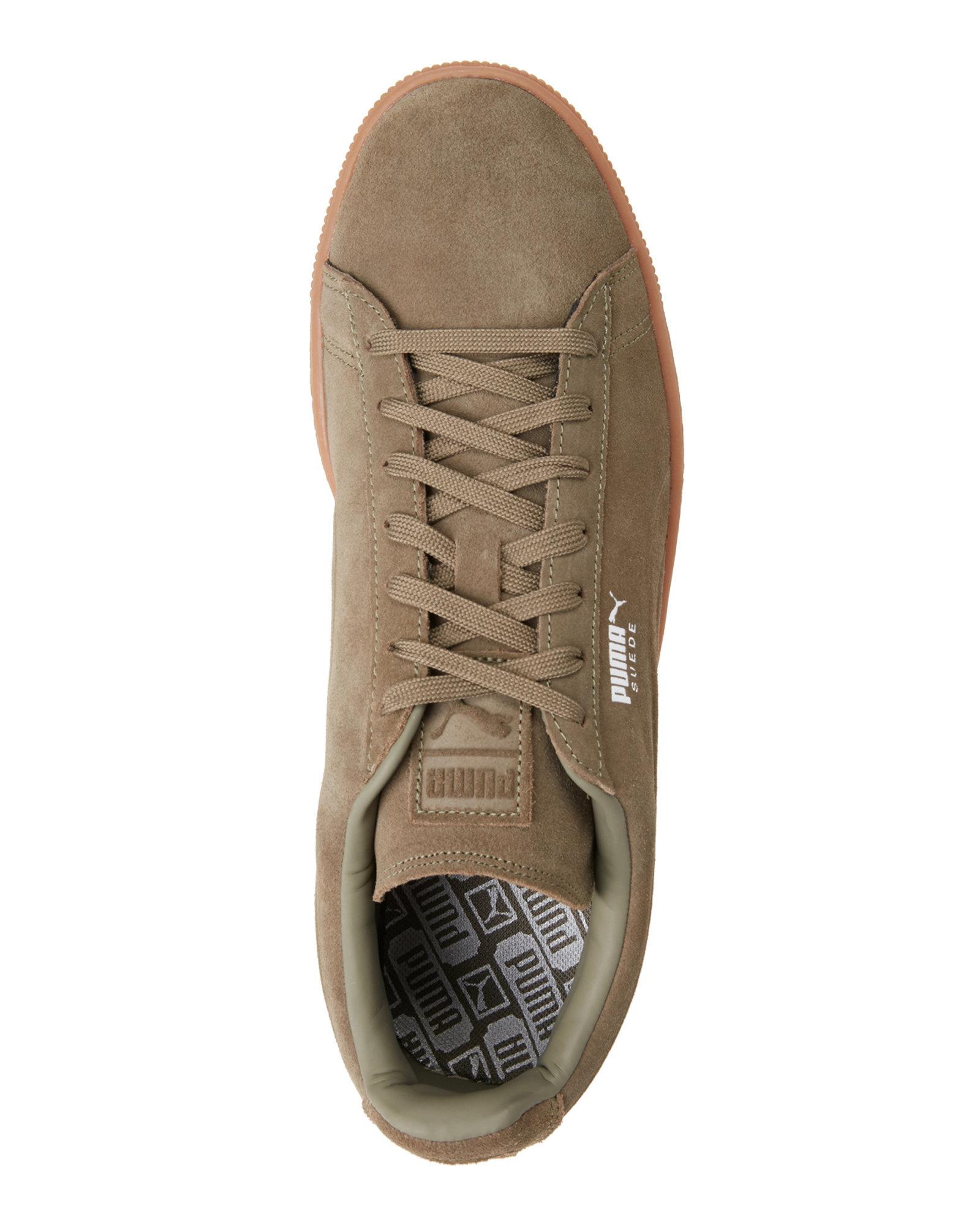 www lyst com shoes puma burnt olive suede embossed low top sneakers burnt olive 